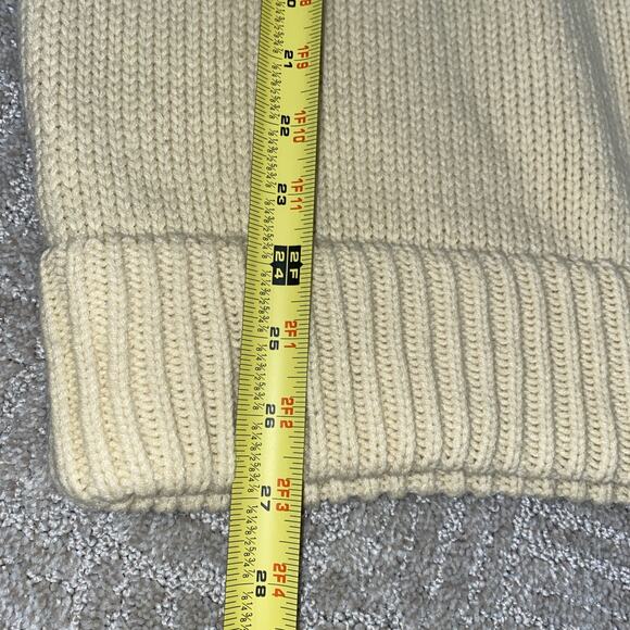 Ideal Sweater Mens L Beige Turtleneck Snowmobile Embroidered Knit 60s Snowmobile - Picture 7 of 8